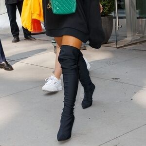 Urban Planet Sleek Black Over-the-Knee Boots